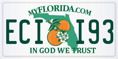 FL license plate ECII93
