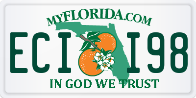 FL license plate ECII98