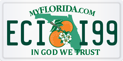 FL license plate ECII99