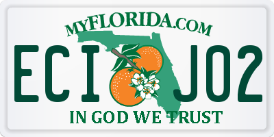 FL license plate ECIJ02