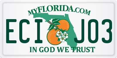 FL license plate ECIJ03
