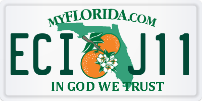 FL license plate ECIJ11