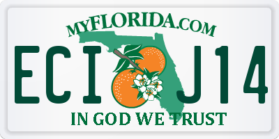 FL license plate ECIJ14