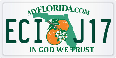 FL license plate ECIJ17
