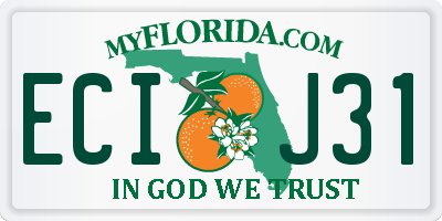FL license plate ECIJ31