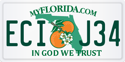 FL license plate ECIJ34