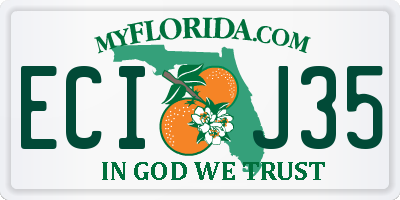 FL license plate ECIJ35