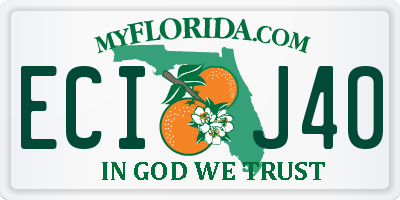 FL license plate ECIJ40