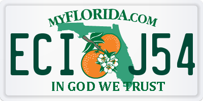 FL license plate ECIJ54