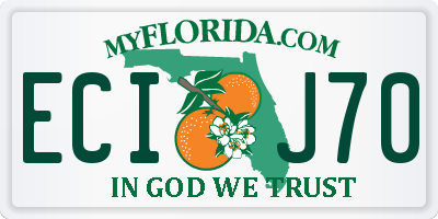 FL license plate ECIJ70