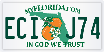 FL license plate ECIJ74