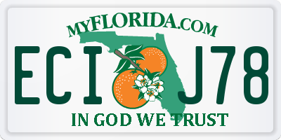 FL license plate ECIJ78