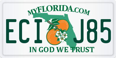 FL license plate ECIJ85