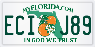 FL license plate ECIJ89