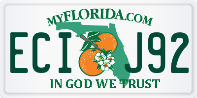 FL license plate ECIJ92
