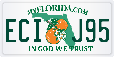 FL license plate ECIJ95