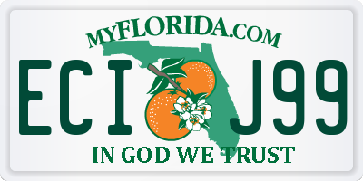 FL license plate ECIJ99