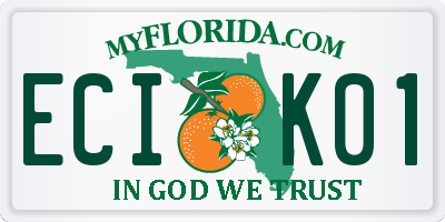 FL license plate ECIK01