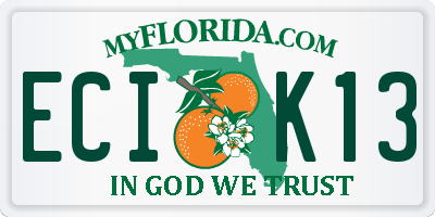 FL license plate ECIK13