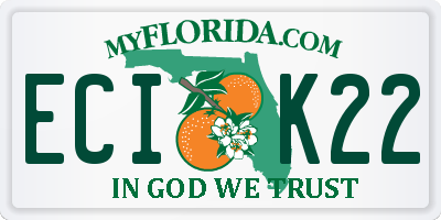 FL license plate ECIK22