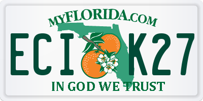 FL license plate ECIK27