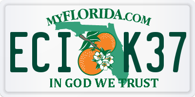 FL license plate ECIK37