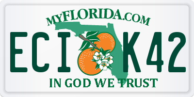 FL license plate ECIK42