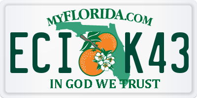 FL license plate ECIK43