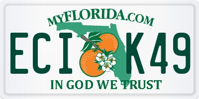 FL license plate ECIK49