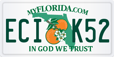 FL license plate ECIK52