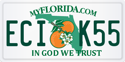 FL license plate ECIK55