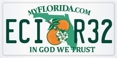 FL license plate ECIR32