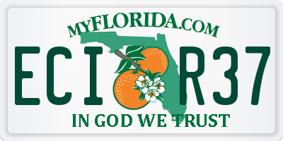 FL license plate ECIR37