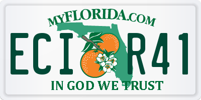 FL license plate ECIR41