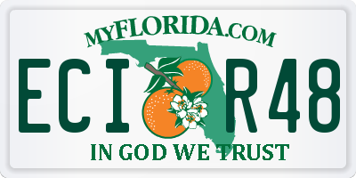 FL license plate ECIR48