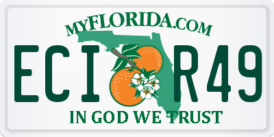 FL license plate ECIR49