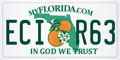 FL license plate ECIR63