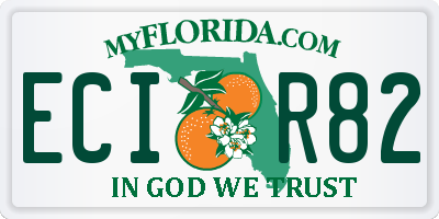 FL license plate ECIR82