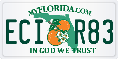 FL license plate ECIR83