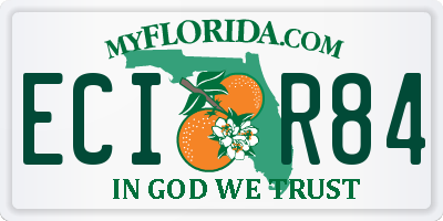 FL license plate ECIR84