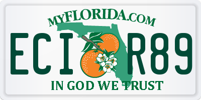 FL license plate ECIR89