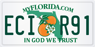 FL license plate ECIR91