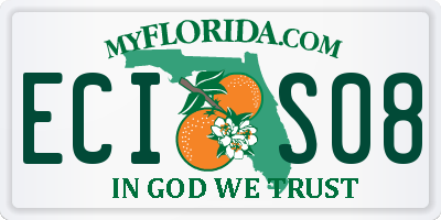 FL license plate ECIS08