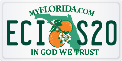 FL license plate ECIS20