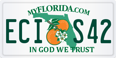 FL license plate ECIS42