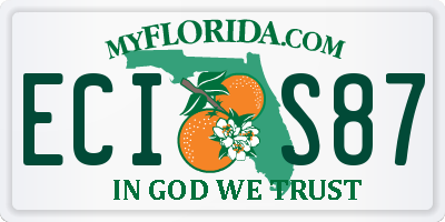 FL license plate ECIS87