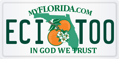 FL license plate ECIT00