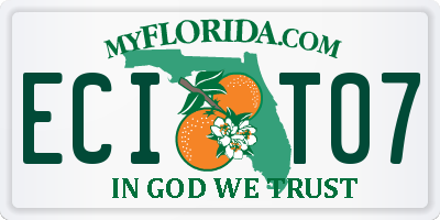 FL license plate ECIT07