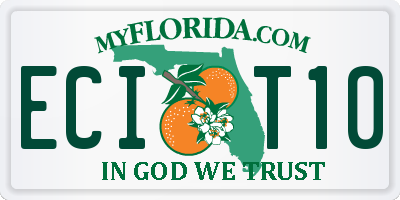 FL license plate ECIT10