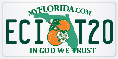 FL license plate ECIT20